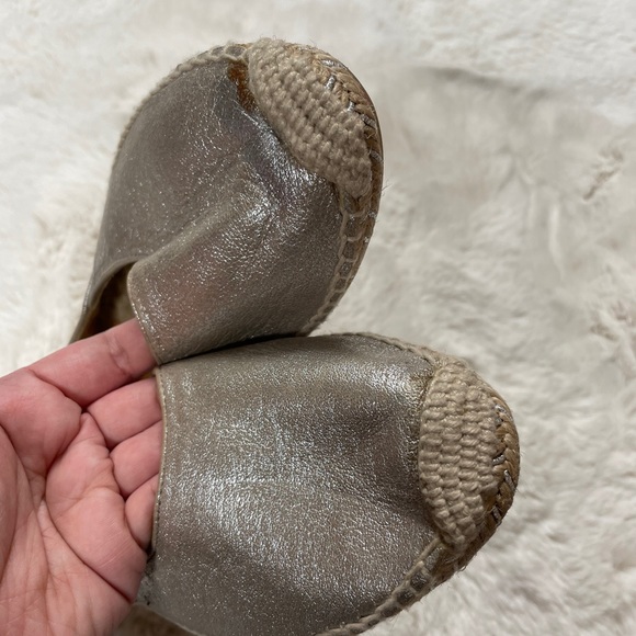 NEW Rag & Bone Georgie Metallic leather Espadrille - Picture 4 of 9